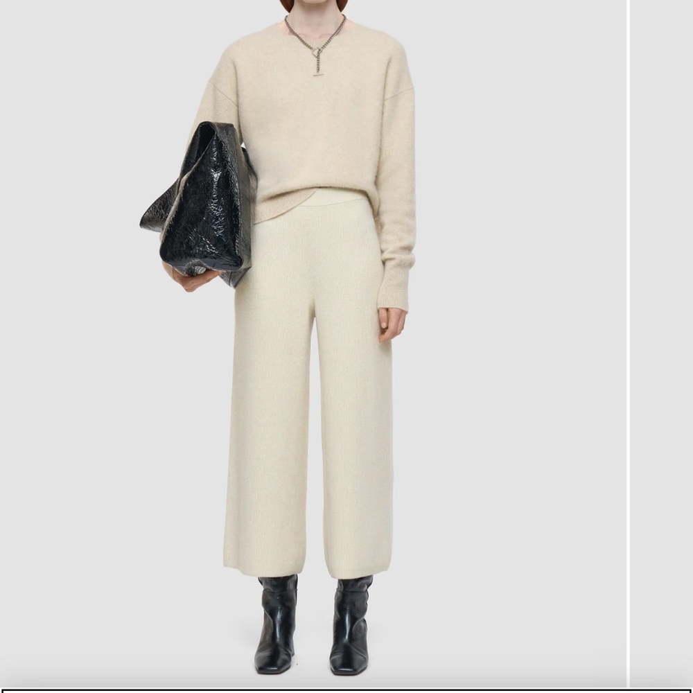 Closed Cream Wide-Leg Pants